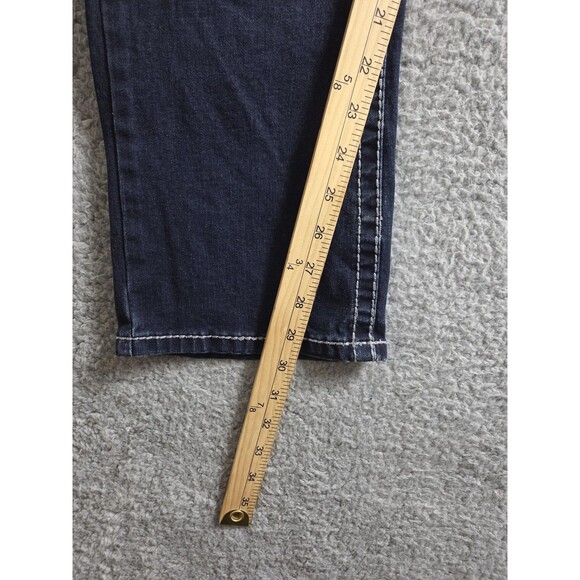 Lamasini Jeans Mens 30x30 Measure 28x32 Blue Denim Distressed Embellished Grunge - Picture 10 of 13
